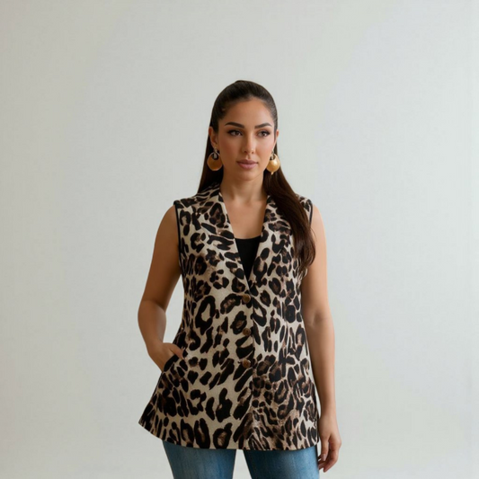 Animal print Vest