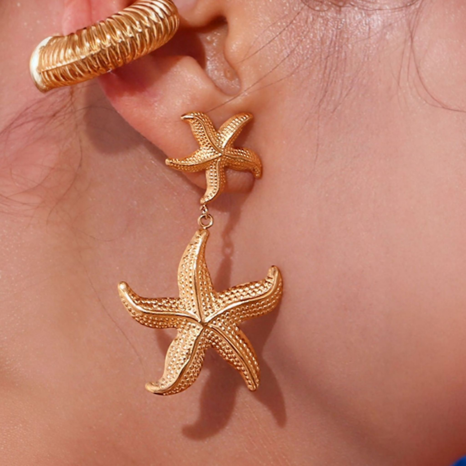 summer earrings sea star 